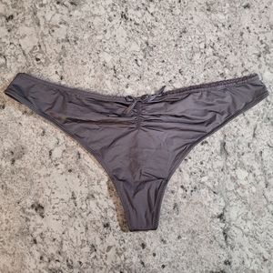 XL Grey Ruched Front Thong
